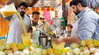 Refreshing Orange Juice | Energy Booster Healthy Mosambi Sharbat | Street Drink Sweet Lemon Juice
