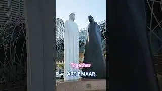 Arabic Couple Statue Together by EMAAR #artemaar #downtowndubai #downtown #dubai #together #fyp #uae
