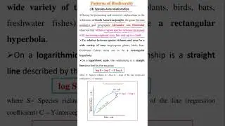 Patterns of Biodiversity l Species-Area relationships