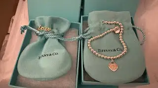 Tiffany Unboxing, Paloma&lsquo;s Graffiti Love Ring Gold, Return to Tiffany Heart Tag Bead Bracelet Silver