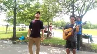 Mike Posner sings Sugar by Maroon 5 acoustic.