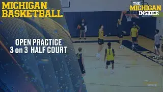Michigan Basketball open practice footage - 3-on-3 half court (4K)