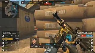 Flusha 2v1 clutch vs FaZe - ESL Pro League Season 10