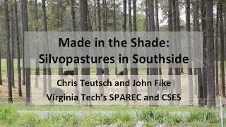 Silvopastures in Southside Virginia