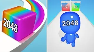 Man Runner 2048 vs Jelly Run 2048 | Android iOS Gaming Walkthrough | Max Gameplay FF6969