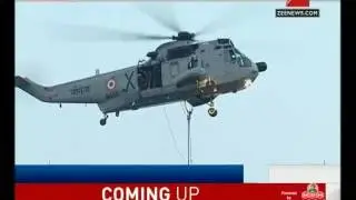 Navy commandos performed stunts on the Indian Navy day
