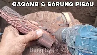 Cara membuat gagang pisau dan sarung pisau ukiran dari kayu sonokeling