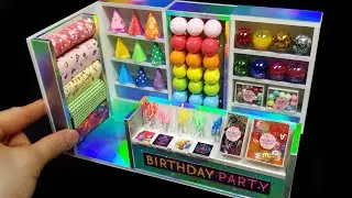 DIY Miniature Realistic shop #32 -  Party shop decor ! Happy Party !