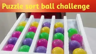 Puzzle sort ball game solve challenge 👌 quick solve