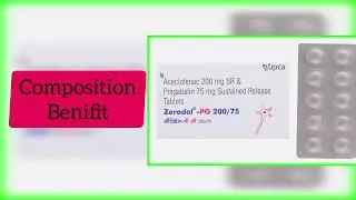 Zerodol-PG-200/75 Tablets Benefits+All Details Aceclofenac-200mg SR & Pregabalin 75mg Uese...