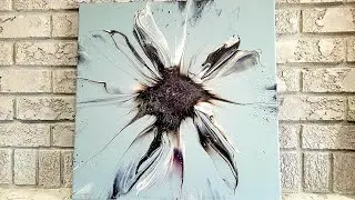 Simple Dutch Pour Spin Art Flower/Fun and Easy Acrylic Pouring (For Beginners)