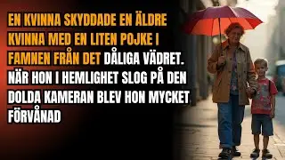Kvinna skyddar &auml;ldre kvinna med pojke  Hon slog i hemlighet p&aring; den dolda kameran och blev chockad!