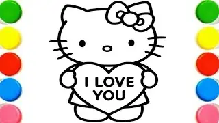 Beautiful Hello Kitty Drawing, Painting & Coloring For Kids and Toddlers_ Child Art#drawing#coloring
