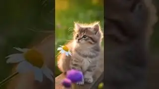 Funny Cat Reacting to Its Reflection 😺 | Soft Meowing Sounds & Light Music