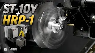 Haas ST-10Y Y-axis lathe and HRP-1 Robot Demo - Haas Automation