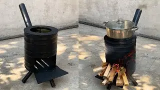 DIY - Craftsman's Ideas/How To Make A Wood Stove Using A Small Barrel, Fast And Extremely Effective!