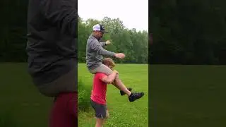 Double Decker Disc Golf! 🥏😂 | #discgolf #double #shorts