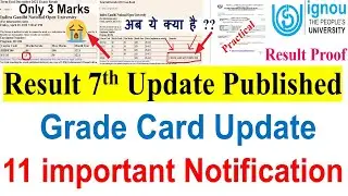 IGNOU DEC 2021 Exam Result 7th Update Published,Grade Card & Assignment Marks Updated, BSc Practical