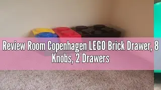 Review Room Copenhagen LEGO Brick Drawer, 8 Knobs, 2 Drawers, Stackable Storage Box, Dark Green