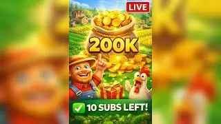 200K COINS GIVEAWAY LIVE 🎁 | 10 Subs Away! | Hay Day Live 🌾