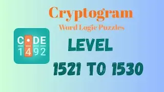 Cryptogram Level 1521 - 1530 Answer | Cryptogram Puzzle Game Solutions 🔐🧠 | Mini Boss