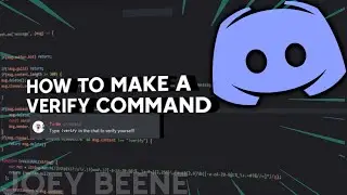 How To Create A Verify Command | Discord JS Tutorial