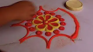 Diwali Rangoli/Creative Rangoli Idea for Door Entrance/Satisfying Video. 
