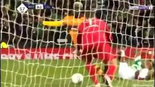 Scott Sinclair of Celtic dives to win a penalty and gets an opponent sent off.
