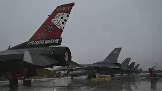 'The Gamblers' F-16 Fighting Falcons at Tsuiki Air Base, Japan