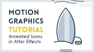 Intro to Motion Graphics Icons: Surfboard [4/8] | After Effects Tutorial