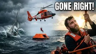 U.S. Coast Guard Rescue: Stranded Sailors Pulled From Stormy Seas