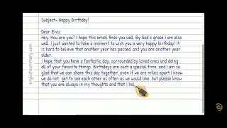 write an email to your cousin in London wishing happy birthday a🤘🤭💁&zwj;♀️💁&zwj;♀️