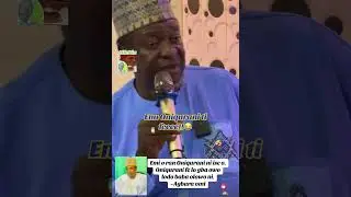 Agbara omi : mi o ran Oniqurani ni ise ooo. Enu e ti fe ni. O fe lo gba owo lodo baba olowo ni o