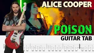 Alice Cooper - Poison | Guitar TAB | Guitar Cover | Guitar Lesson