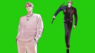 James Lee and Goo Kim Green Screen Manga Lookism [Clips for Edit] #lookism
