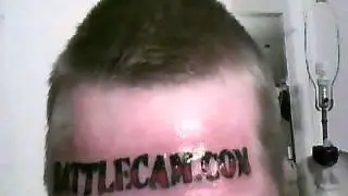 Battlecam's 1st Tattoo on Forehead Challenge for 10k!.. on Battlecam.com