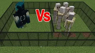 Warden Vs 5 Iron Golem... | Who will win???