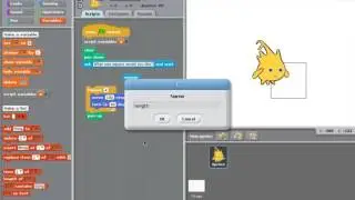 script variable to draw a square