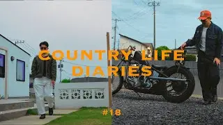 2日間vlog |  田舎町で運動を楽しみながら過ごす日常 | ハーレー、絶景カフェ、トレーニング | harleydavidson | panhead
