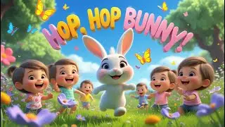 Hop, Hop Bunny 🐰 | Fun Springtime Rhyme for Toddlers | Rhymie Pie