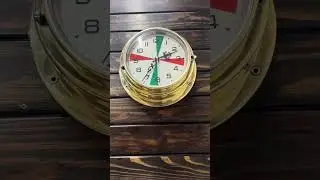 Vintage BENORA ELECTRO Brass Ship Wall Clock &ndash; Salvage Maritime Quartz...