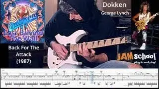 Dokken Lost behind the Wall George Lynch Guitar Solo (With TAB)