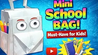 DIY Origami Mini School Bag | How to Make a Cute Paper Bag (Easy Tutorial)