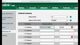 Yealink - Multicast Paging and DSS Keys