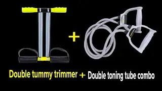 Inchdown Double Spring Tummy Trimmer Ab Exerciser and Double Resistance Toning Tube - Abs Exercise