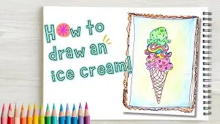How to draw a simple ice cream cone! #fundrawingforkids #creativeartsandcrafts