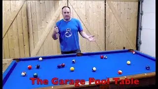 Slate Pool Table that folds up against the wall