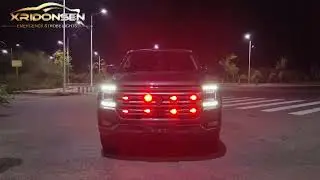 XRIDONSEN 8PCS Sync Truck Grill Emergency Lights Surface Mount Firefighter Lights for Vehicles POV