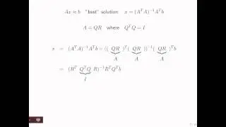 11.3.6 Solving the Linear Least-squares Problem Via QR Factorization