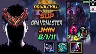 GrandMaster Support Jhin Build Eclipse Dark Harvest - Jhin Support vs Karma - LOL KR 12.23